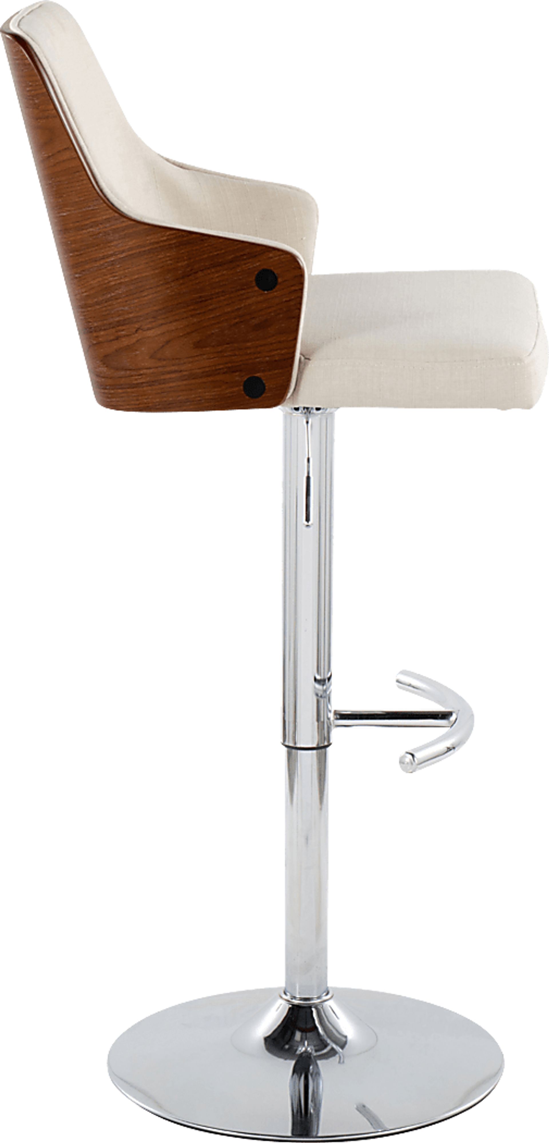 Zennia IV Cream Adjustable Barstool, Set of 2 - Image 4