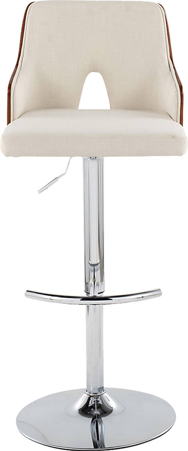 Zennia IV Cream Adjustable Barstool, Set of 2 - Thumbnail - Image 7