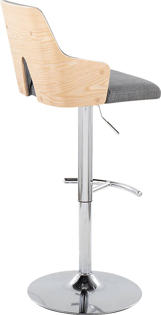 Zennia IV Gray Adjustable Barstool, Set of 2 - Thumbnail - Image 5