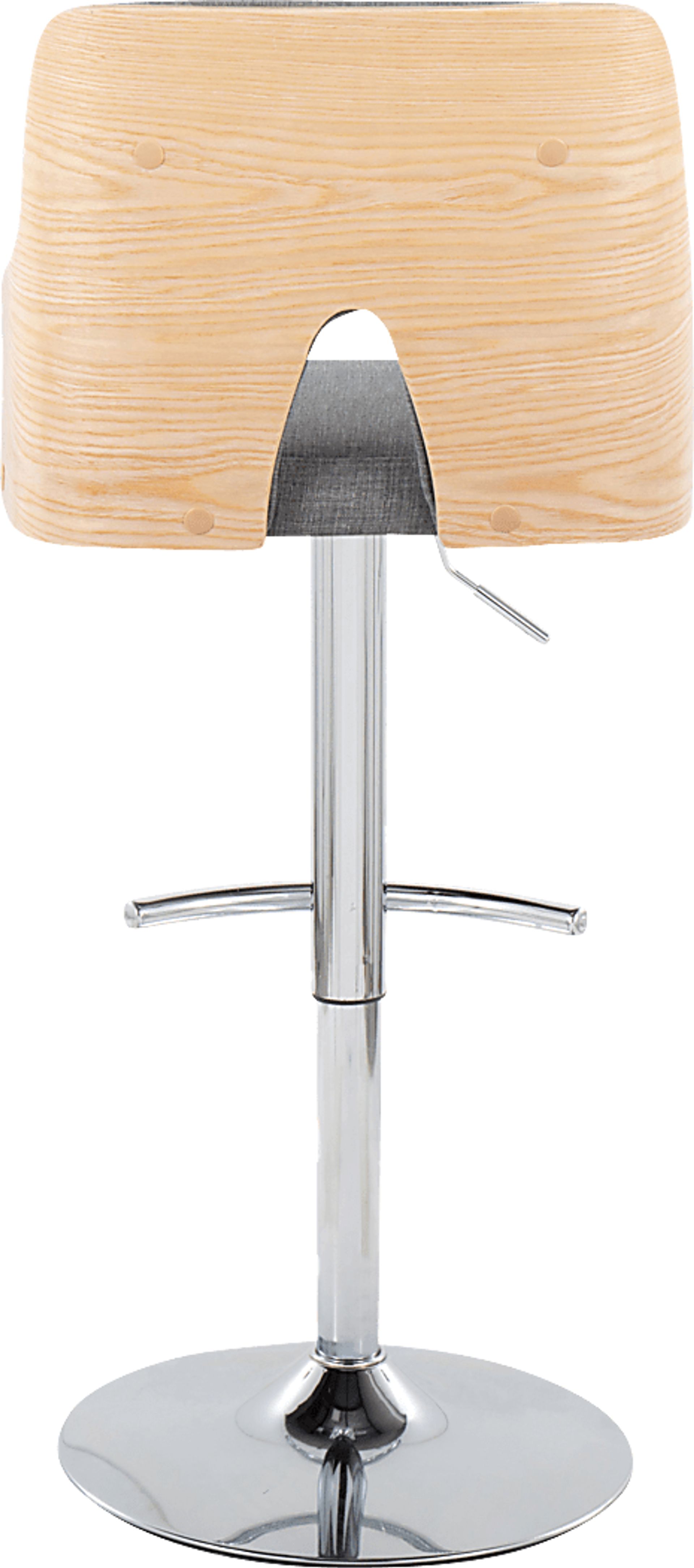 Zennia IV Gray Adjustable Barstool, Set of 2 - Image 6