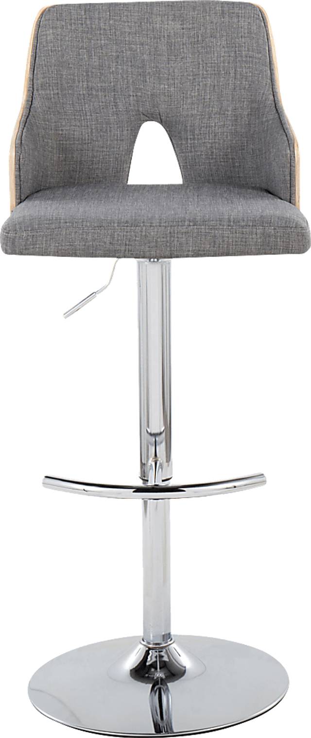 Zennia IV Gray Adjustable Barstool, Set of 2 - Thumbnail - Image 7