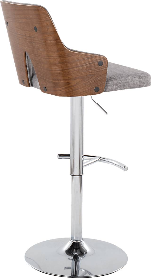 Zennia IV Gray Adjustable Barstool, Set of 2 - Thumbnail - Image 5