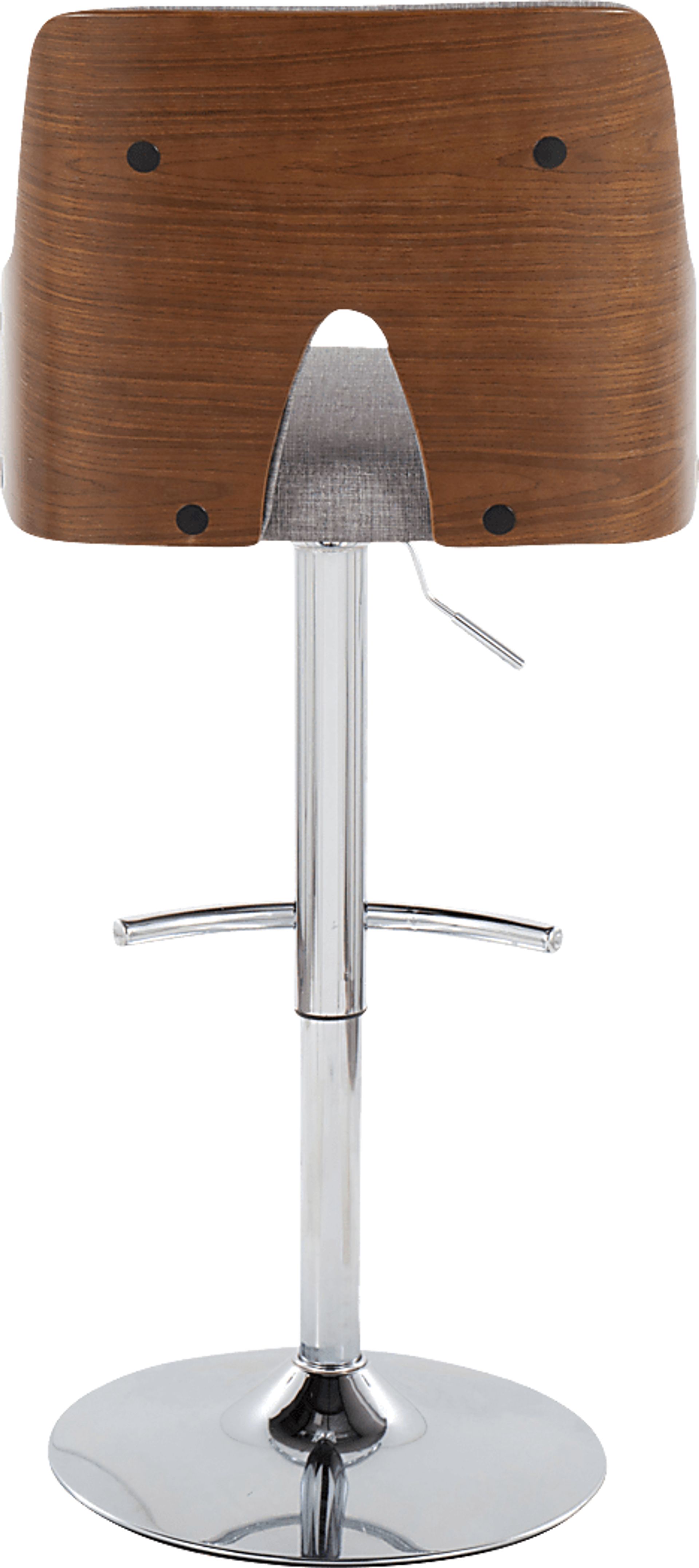 Zennia IV Gray Adjustable Barstool, Set of 2 - Image 6