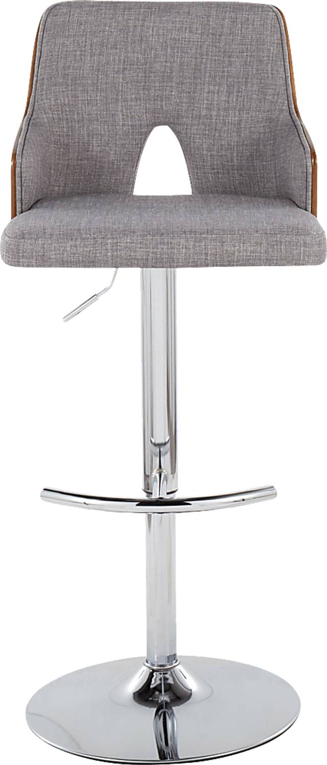 Zennia IV Gray Adjustable Barstool, Set of 2 - Thumbnail - Image 7