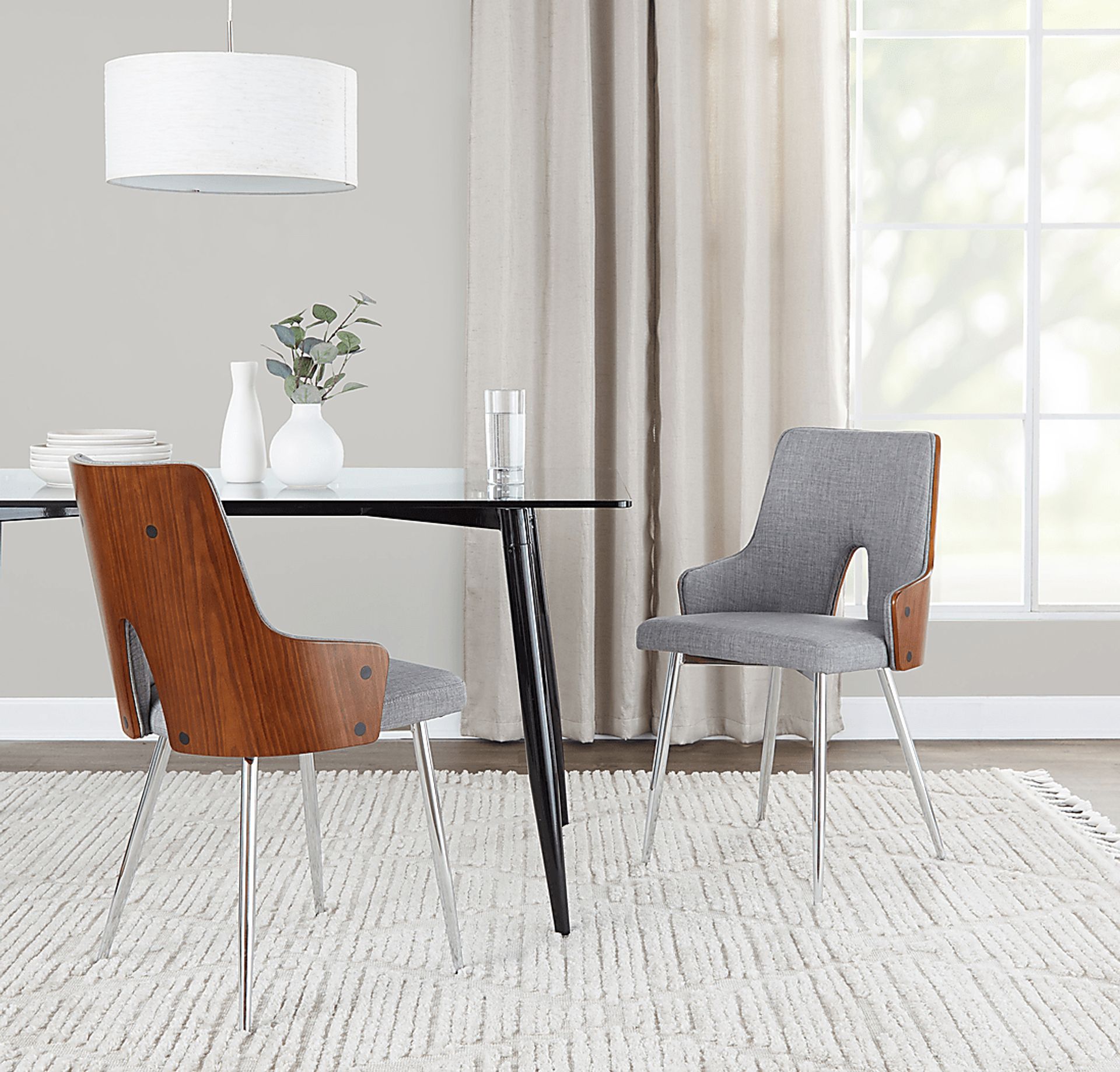 Zennia IV Gray Dining Chair, Set of 2 - Image 2