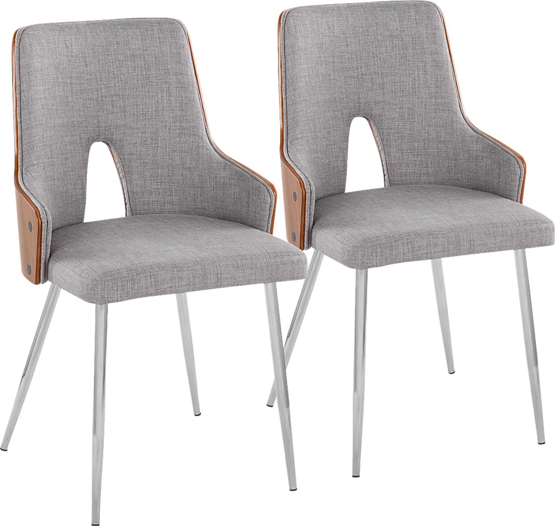 Zennia IV Gray Dining Chair, Set of 2 - Image 1