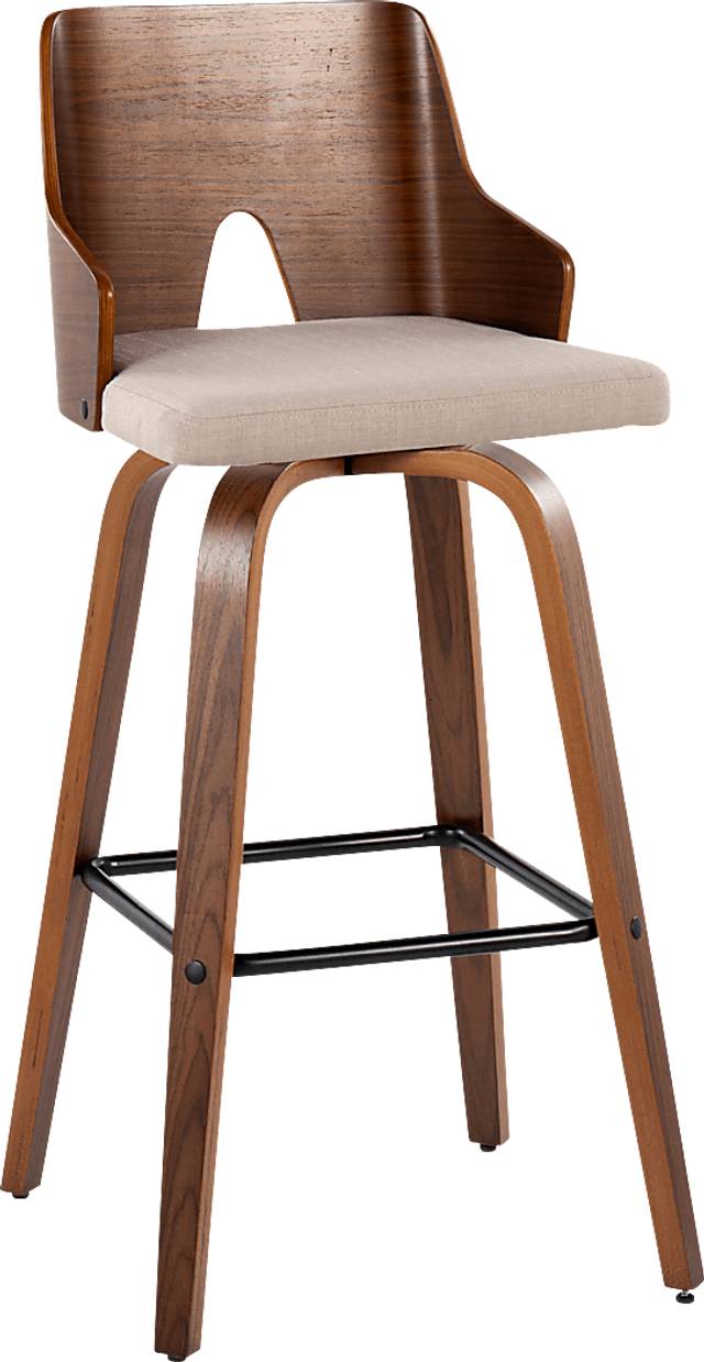 Zennia V Beige Barstool, Set of 2 - Thumbnail - Image 6