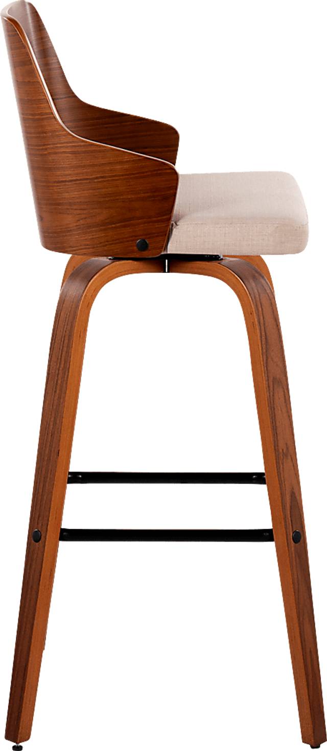 Zennia V Beige Barstool, Set of 2 - Thumbnail - Image 7