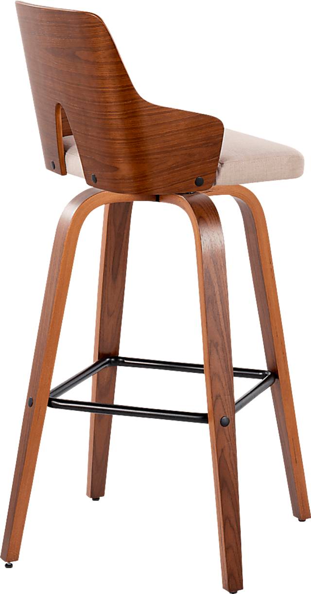 Zennia V Beige Barstool, Set of 2 - Thumbnail - Image 8