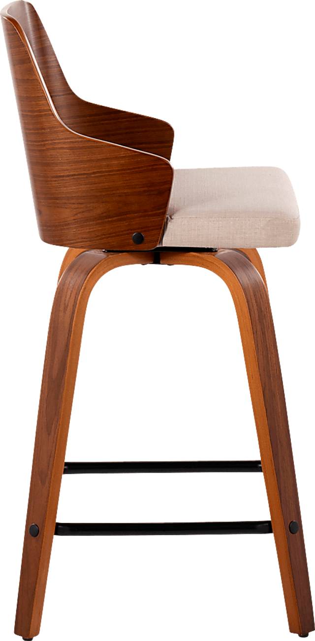 Zennia V Beige Counter Height Stool, Set of 2 - Thumbnail - Image 7