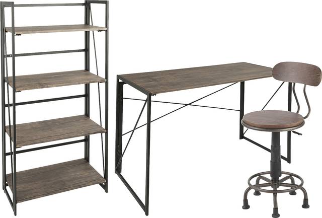 Zenobia Brown 3 Pc Office Set - Thumbnail - Image 1
