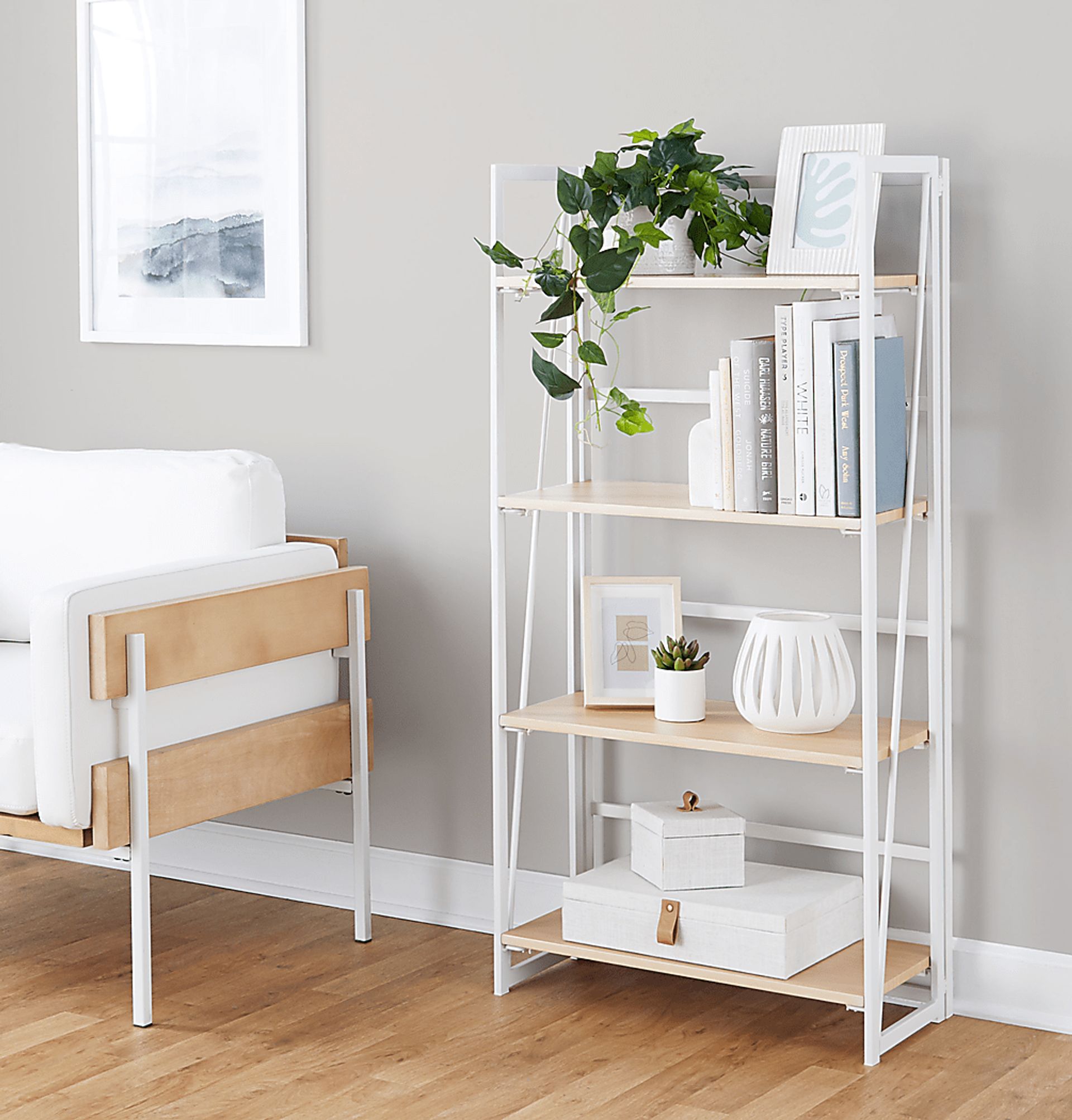 Zenobia White Bookcase - Image 9