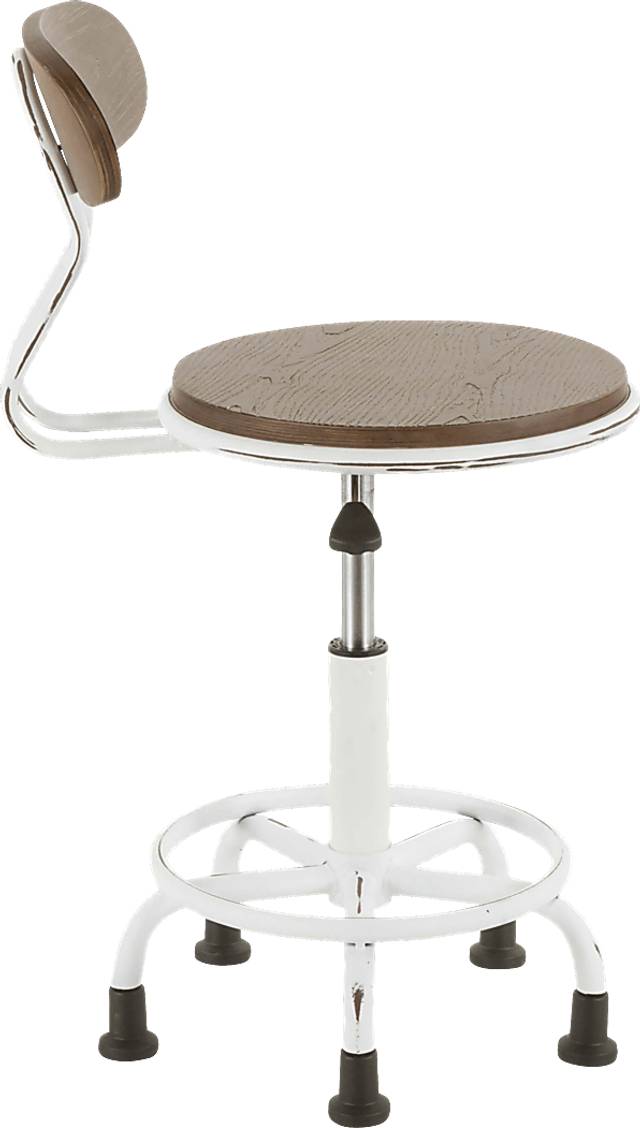Zenobia White Office Chair - Thumbnail - Image 2