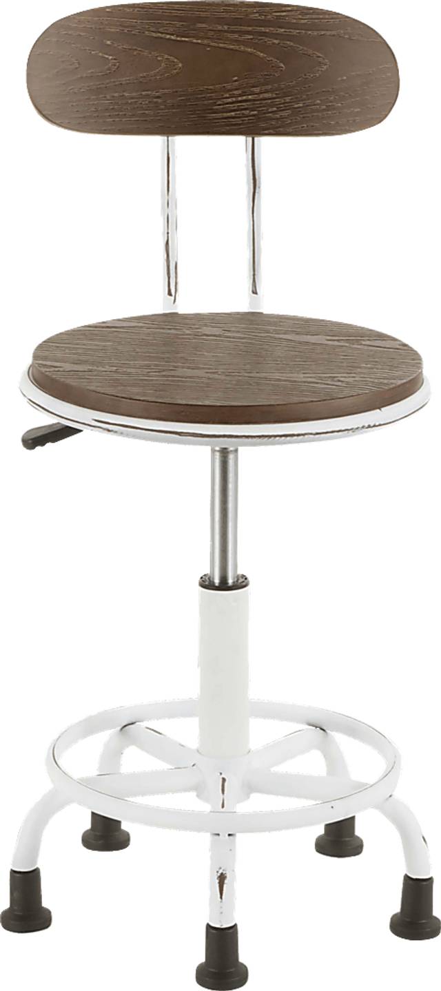 Zenobia White Office Chair - Thumbnail - Image 3