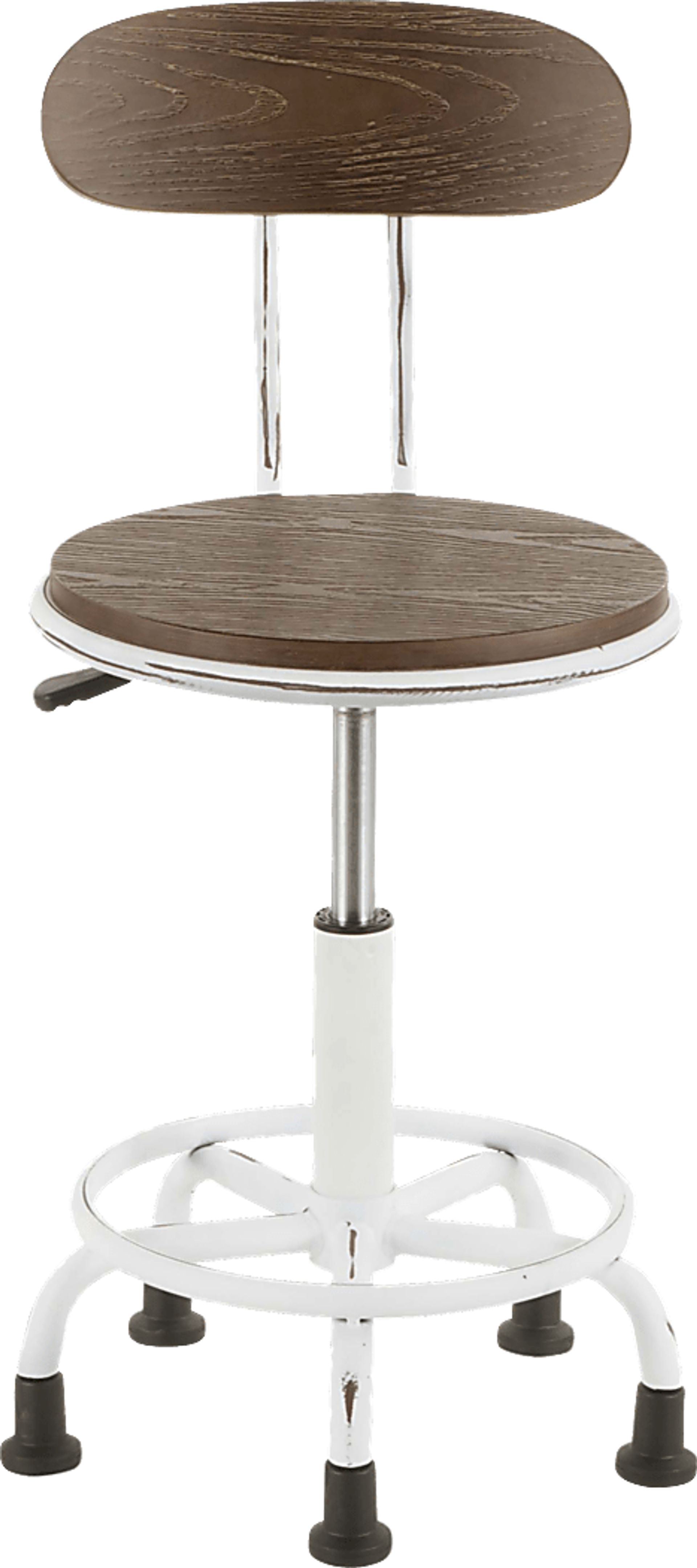 Zenobia White Office Chair - Image 3