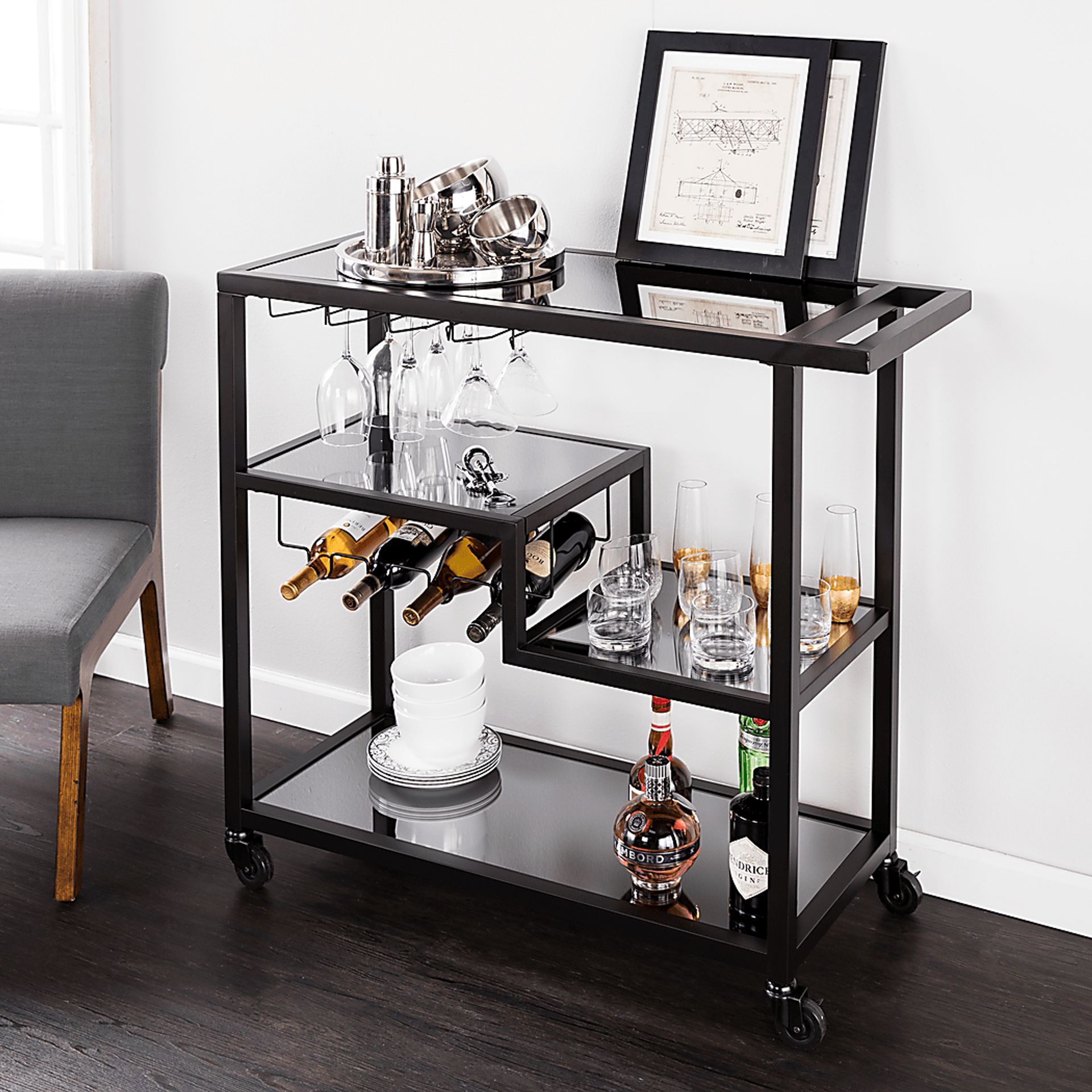 Zephs Gray Bar Cart - Image 5