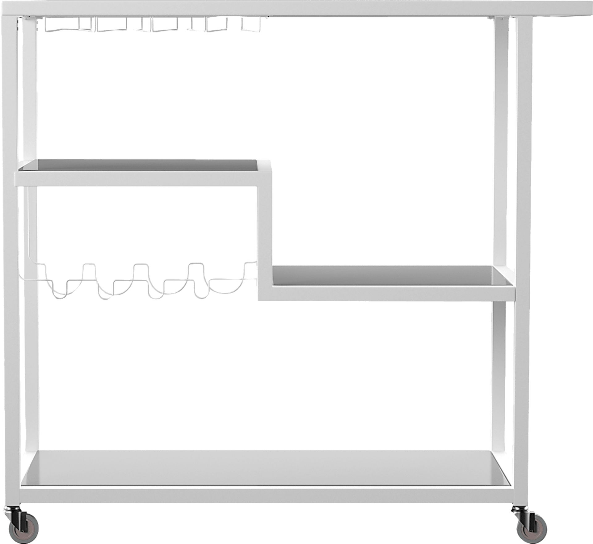 Zephs White Bar Cart - Image 6