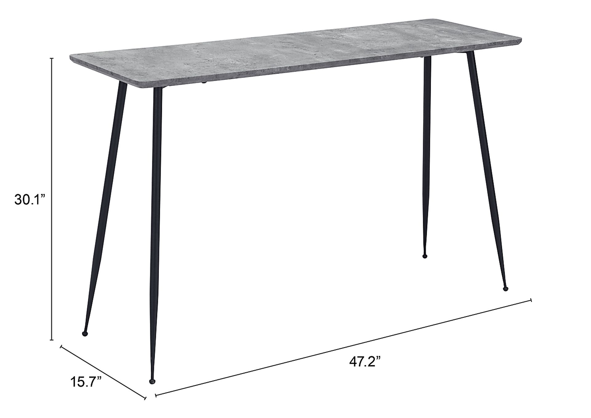 Zermat Gray Sofa Table - Image 6