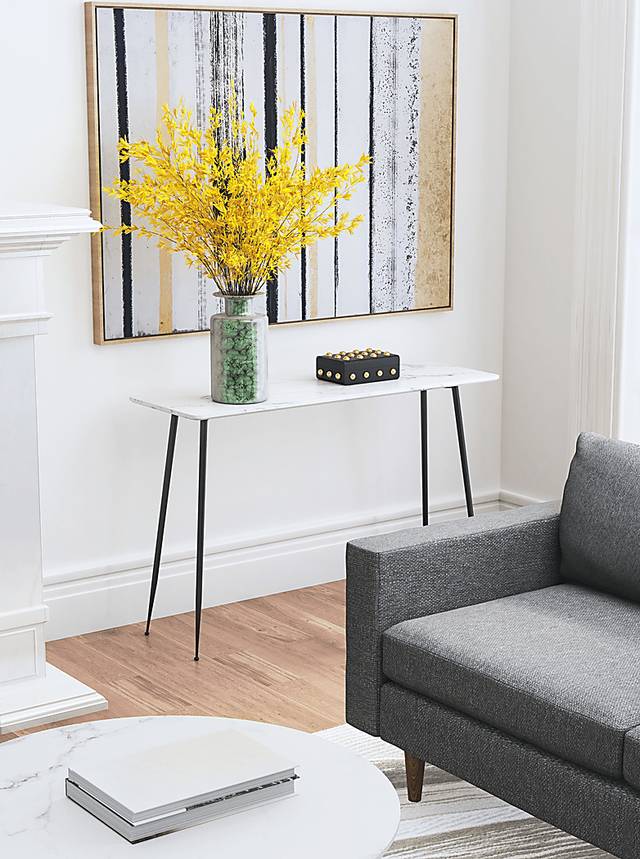 Zermat White Sofa Table - Thumbnail - Image 5
