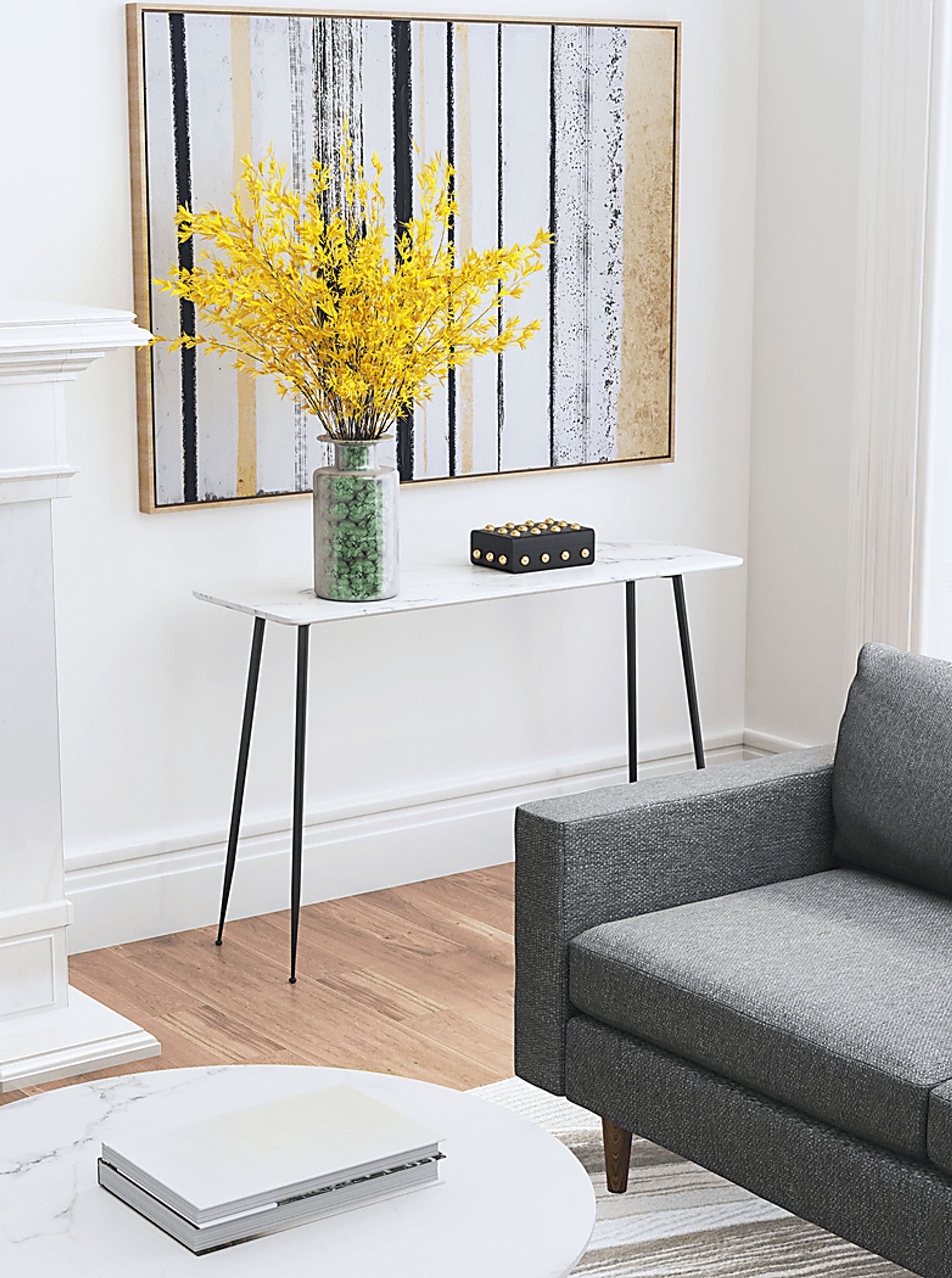 Zermat White Sofa Table - Image 5
