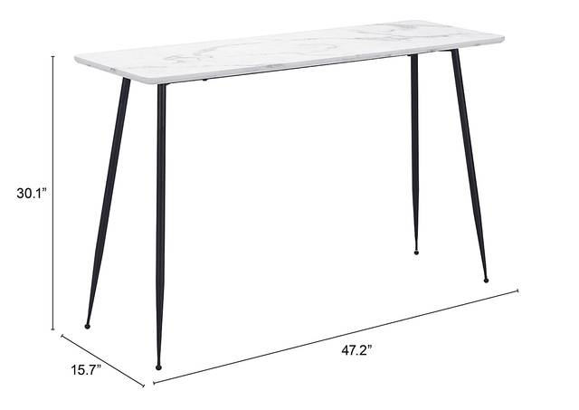 Zermat White Sofa Table - Thumbnail - Image 6