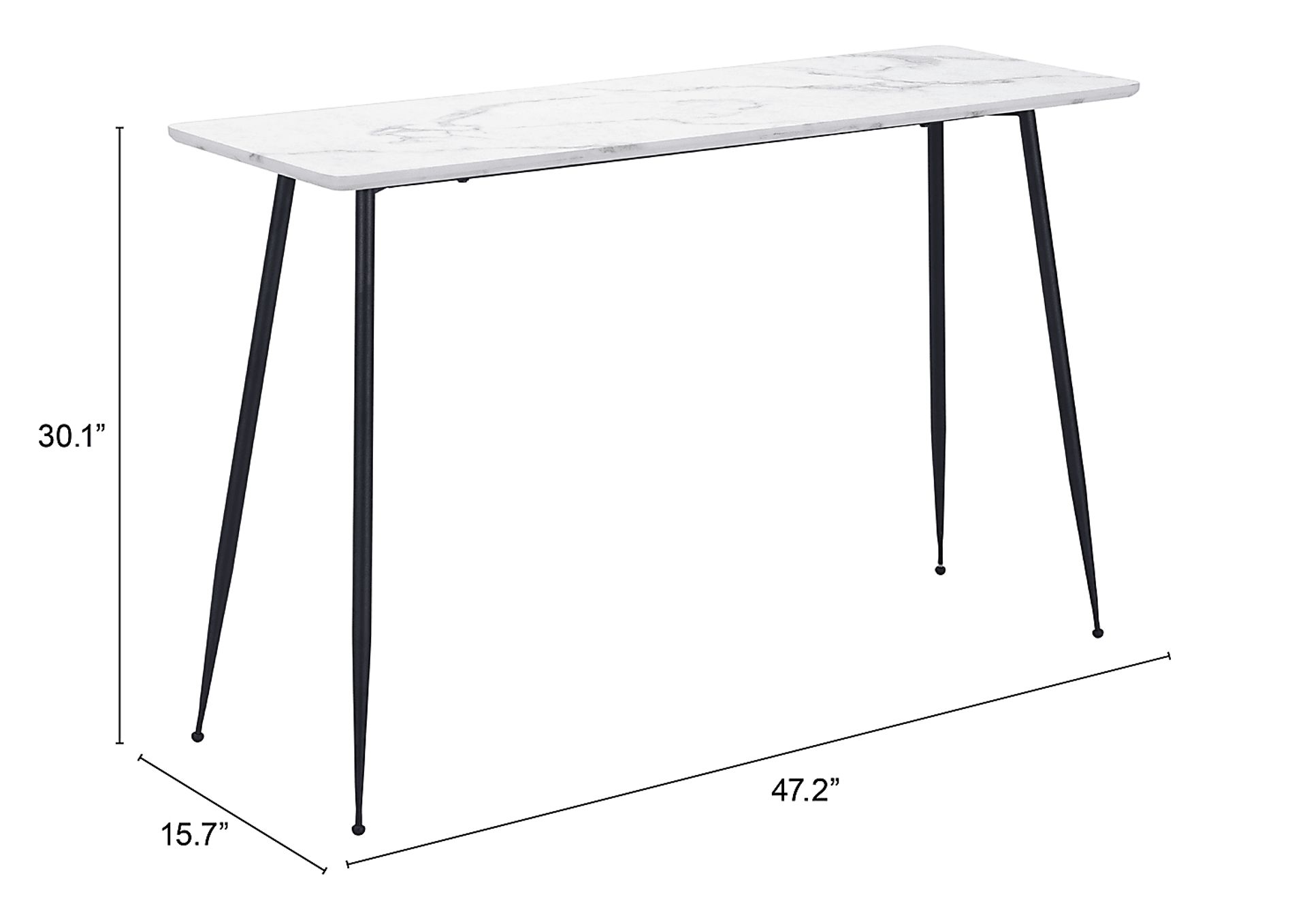 Zermat White Sofa Table - Image 6