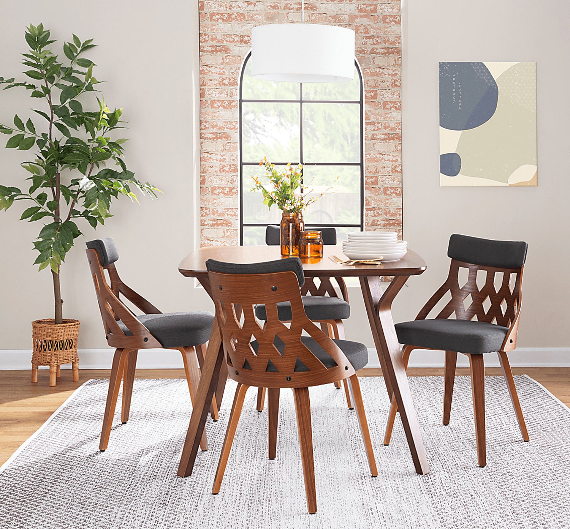 Zettel Charcoal Dining Chair Set of 2 - Image 8