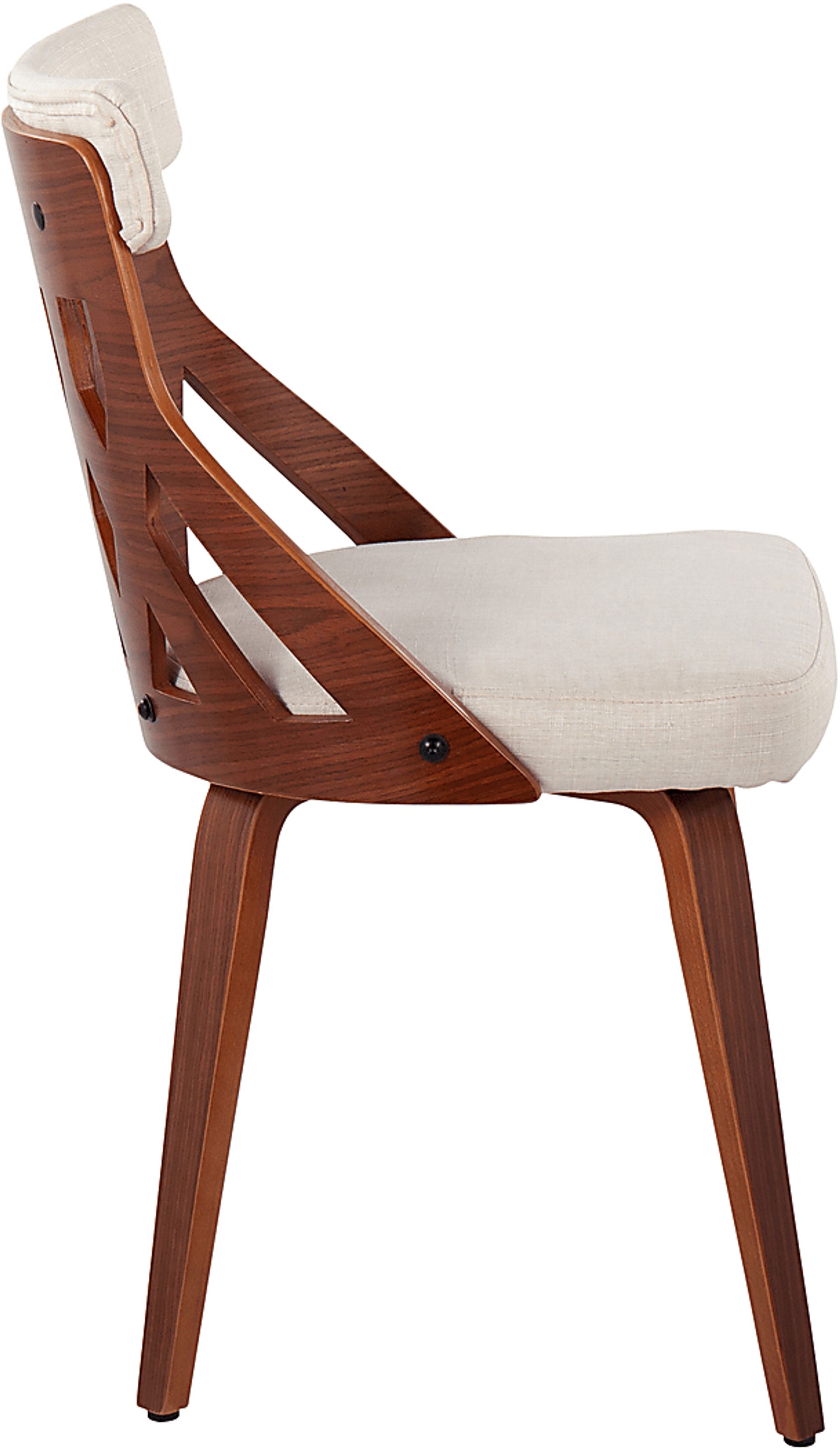 Zettel Cream Dining Chair Set of 2 - Image 2