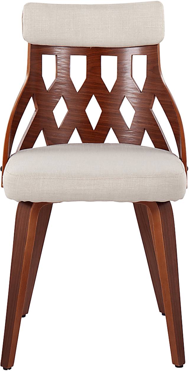Zettel Cream Dining Chair Set of 2 - Thumbnail - Image 4