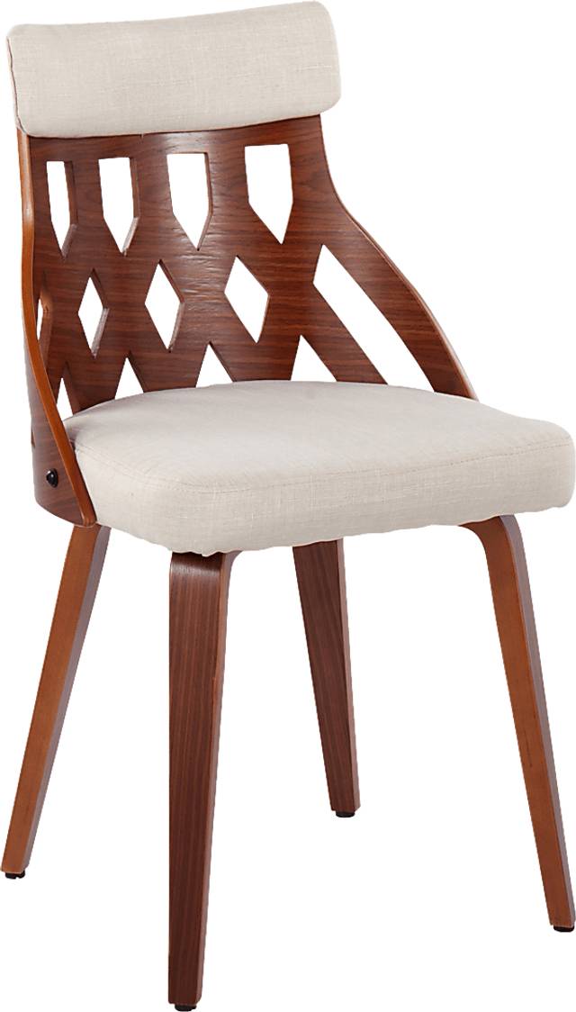 Zettel Cream Dining Chair Set of 2 - Thumbnail - Image 1