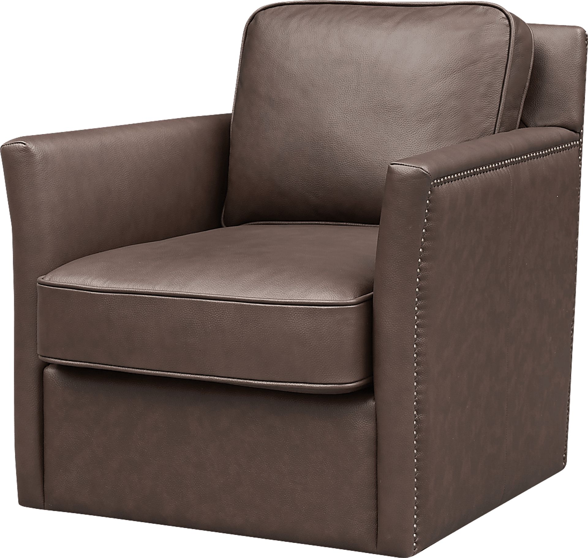 Zettle Brown Swivel Accent Chair - Image 1