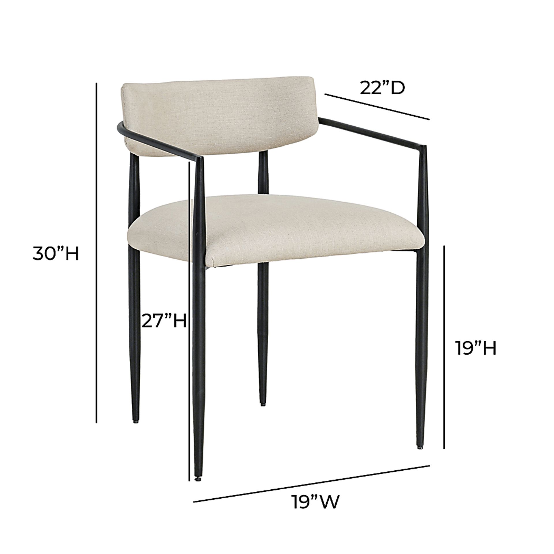 Zeudi Cream Side Chair - Image 7