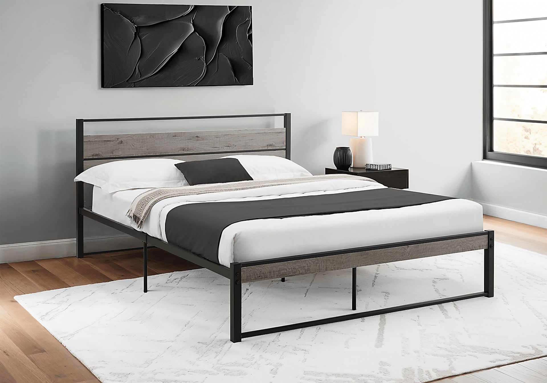Zeusaid Gray Queen Bed - Image 2