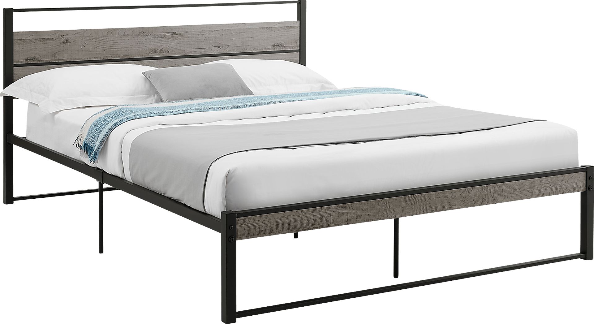 Zeusaid Gray Queen Bed - Image 1