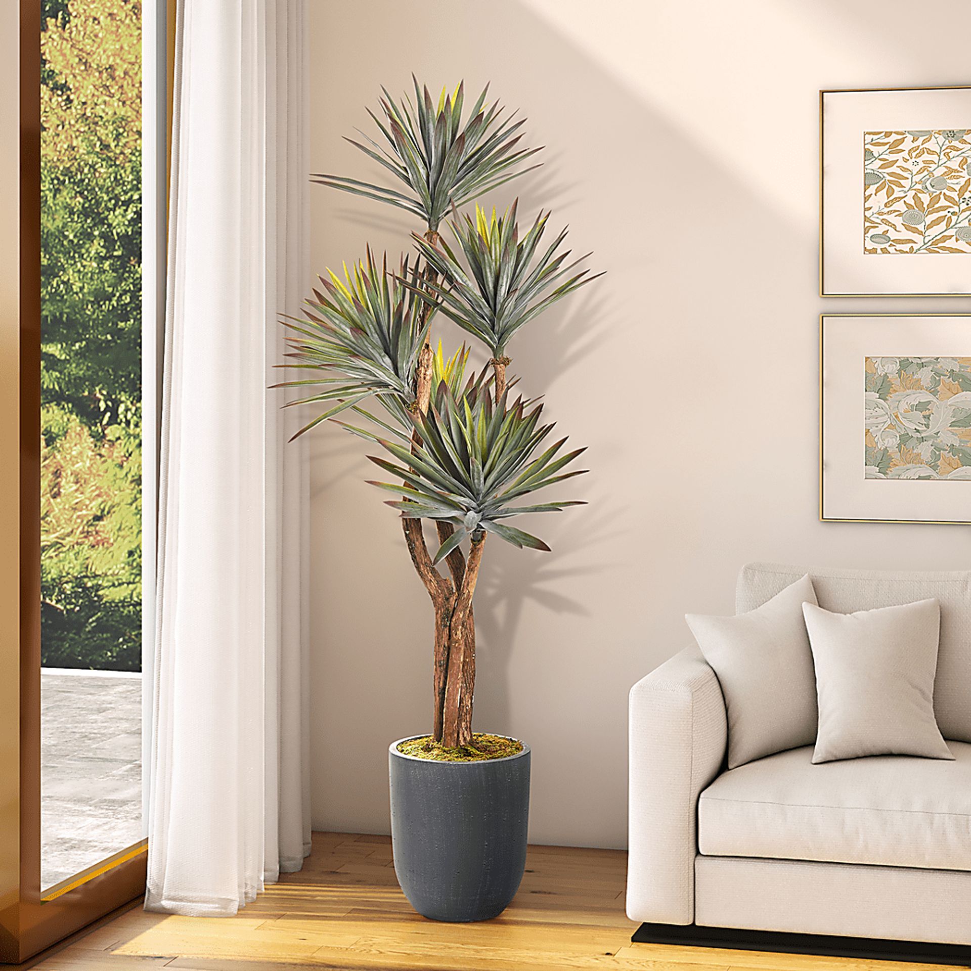 Zevre Gray Silk Plant - Image 2