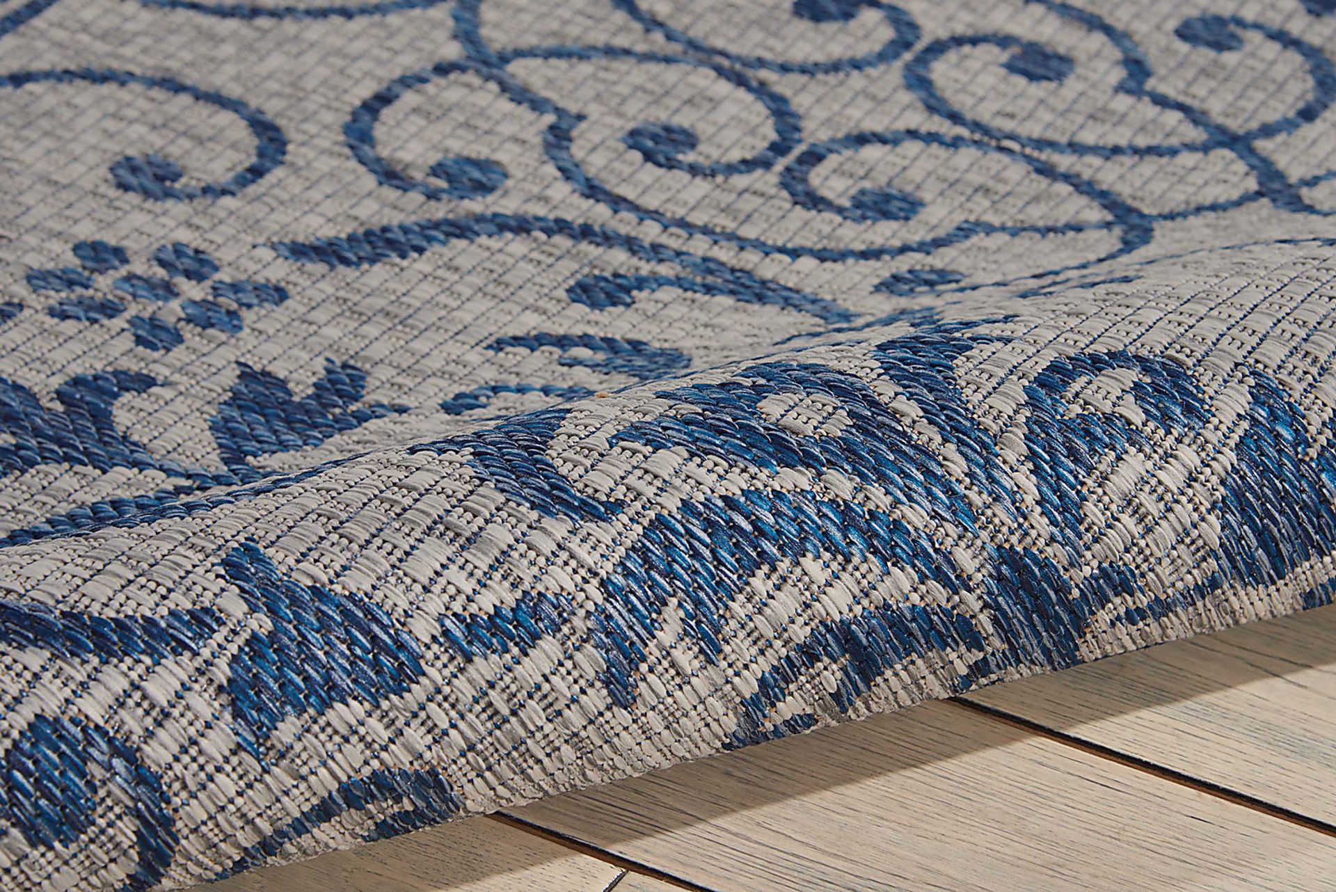 Zeyla Blue 5' x 7' Indoor/Outdoor Rug - Image 2