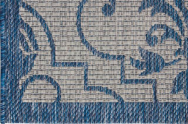 Zeyla Blue 5' x 7' Indoor/Outdoor Rug - Thumbnail - Image 4