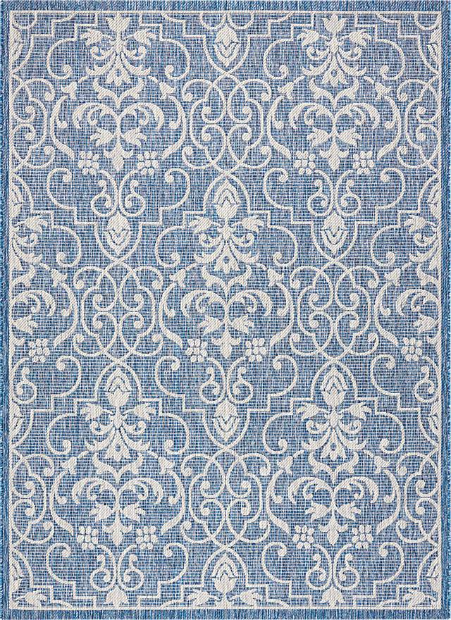 Zeyla Denim 5' x 7' Indoor/Outdoor Rug - Thumbnail - Image 1