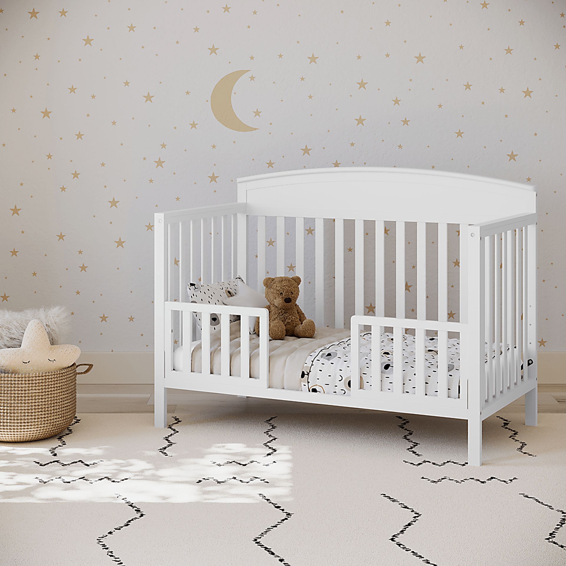 Zhandra White Convertible Crib - Image 3