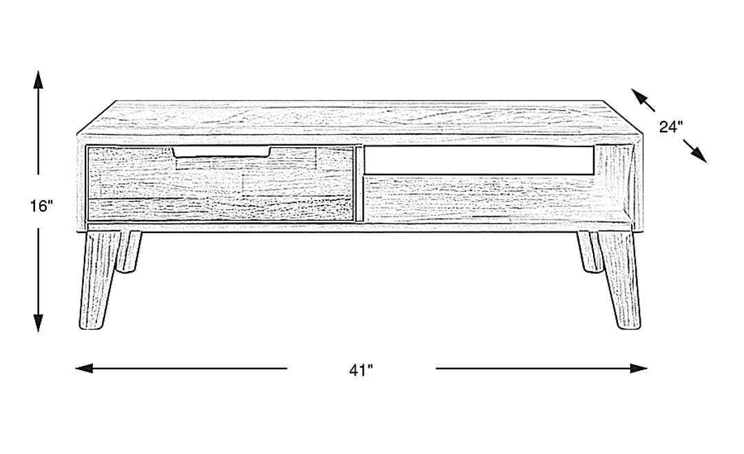 Zhane Natural Cocktail Table