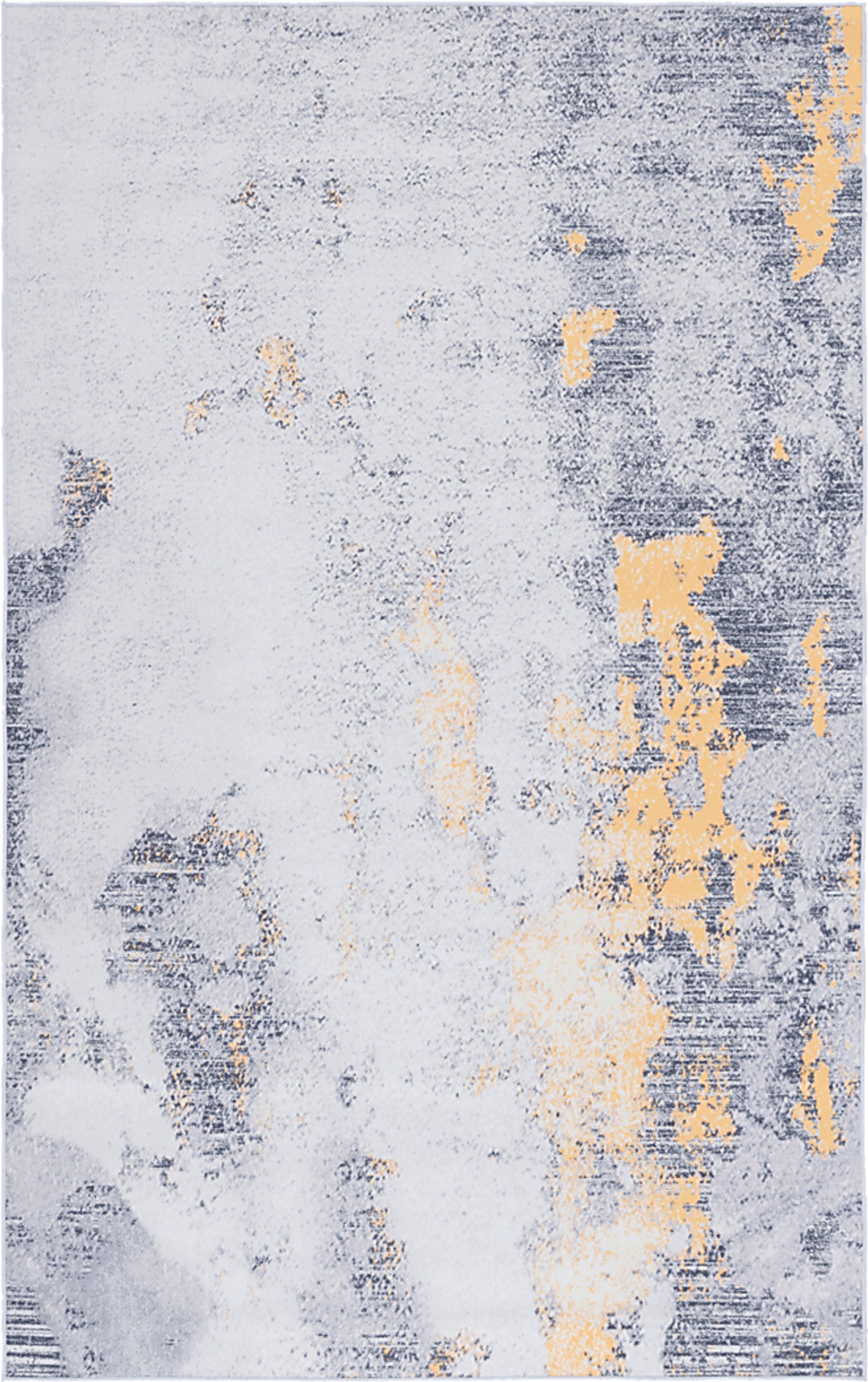 Zhoro Gray/Gold 8' x 10' Rug - Image 1