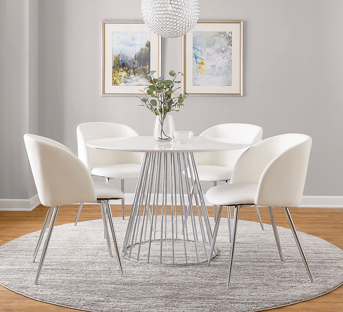Ziercher II White Dining Table