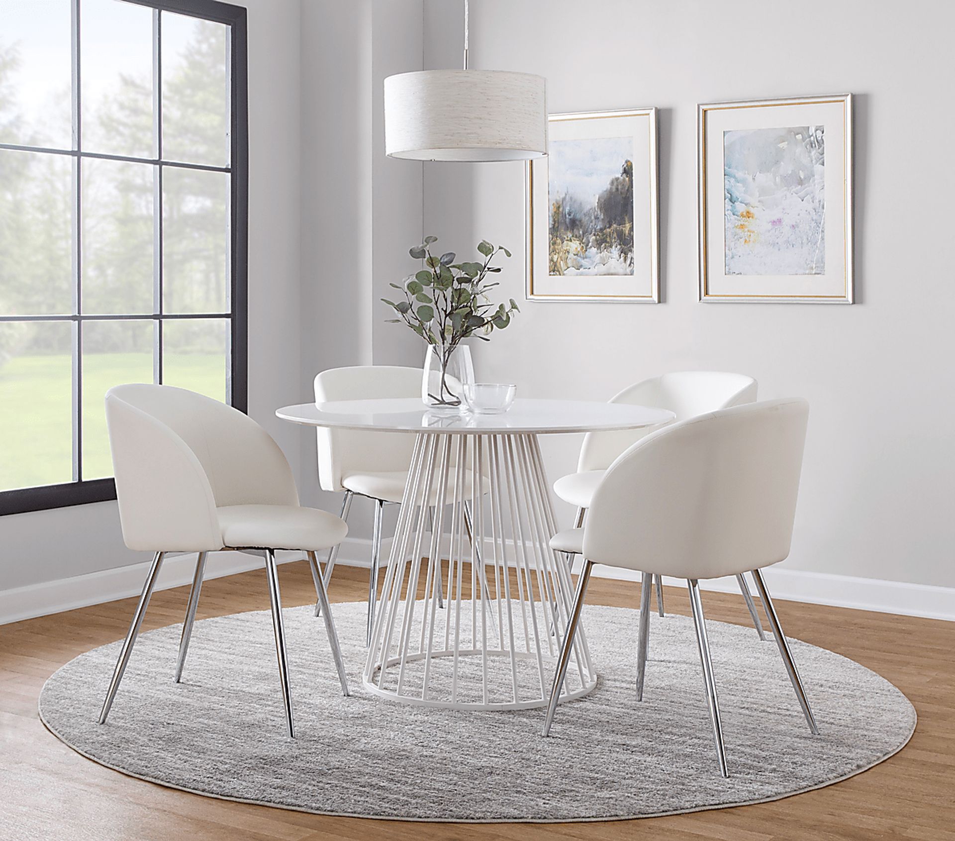 Ziercher III White Dining Table - Image 2