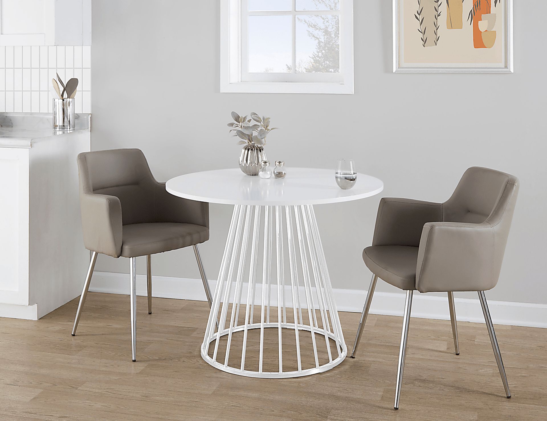 Ziercher III White Dining Table - Image 3