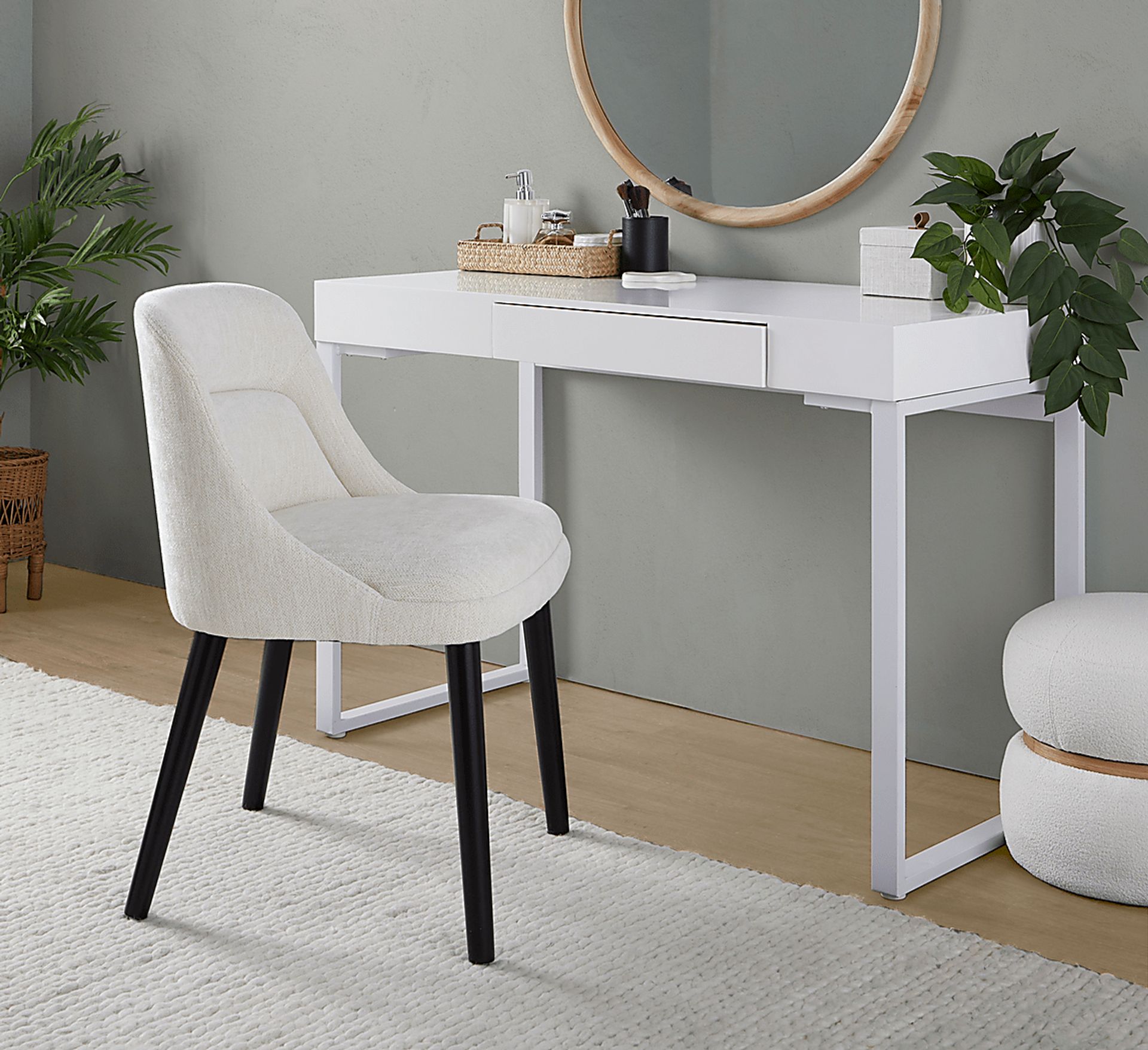Zifra Cream Side Chair, Set of 2 - Image 2