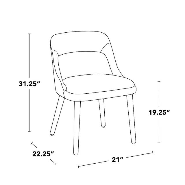 Zifra Cream Side Chair, Set of 2 - Thumbnail - Image 4