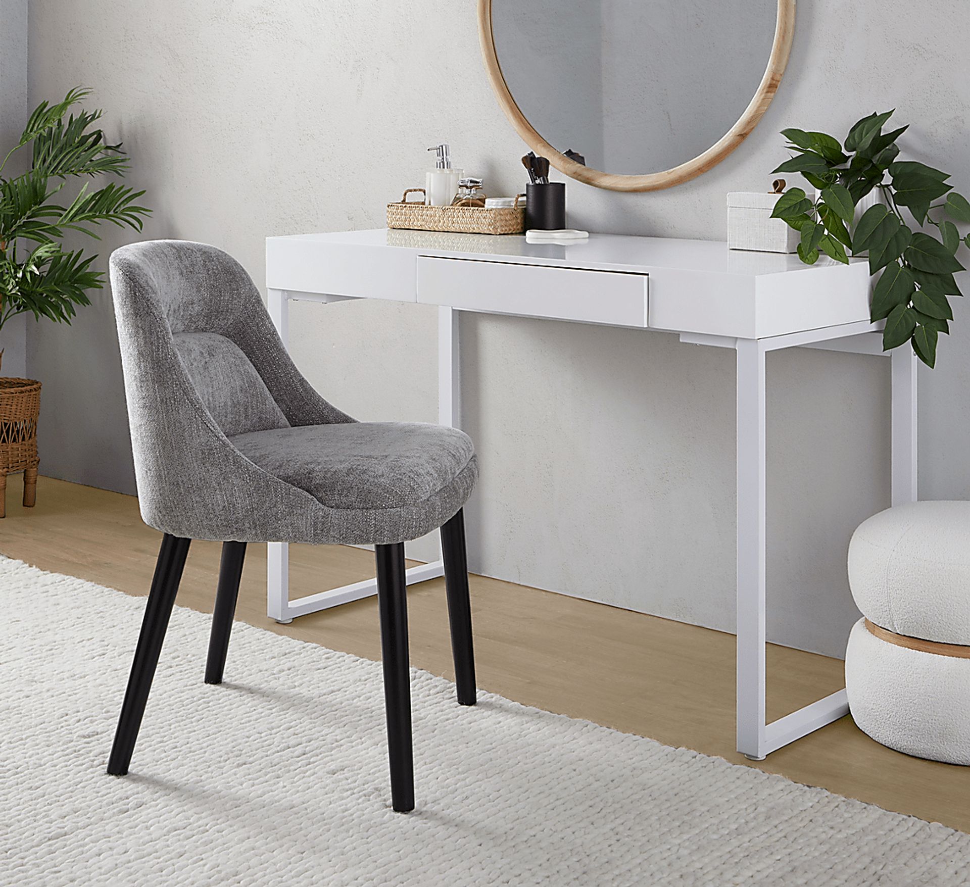 Zifra Gray Side Chair, Set of 2 - Image 2