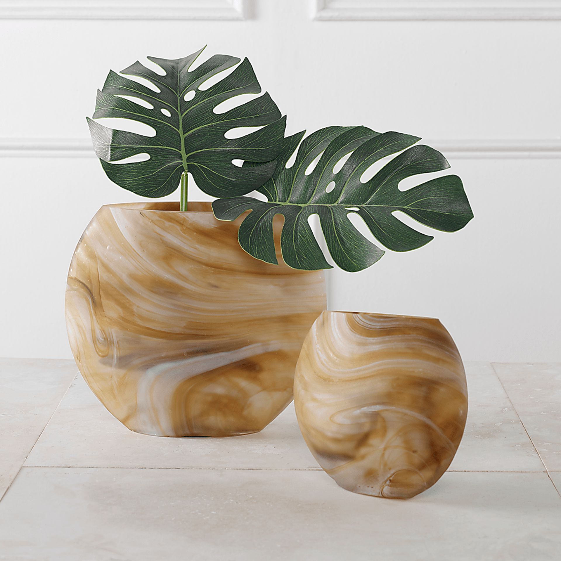 Zillah Brown Vase, Set of 2 - Image 3