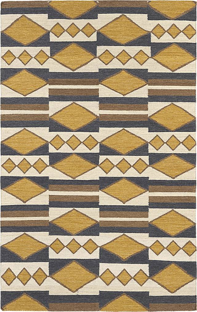 Zilyana Gold 5' x 8' Rug - Thumbnail - Image 1