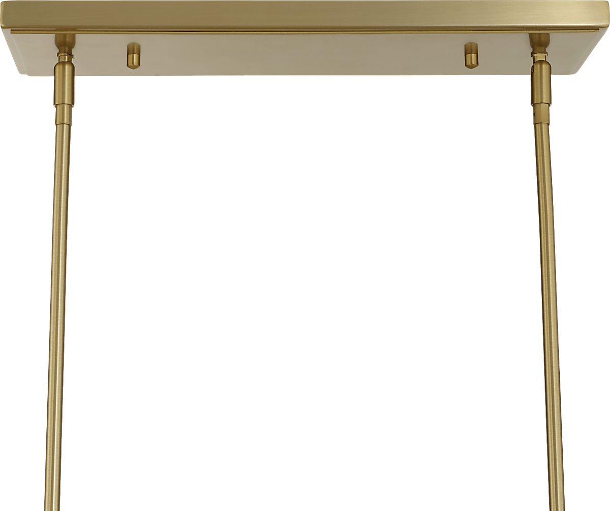 Zimeon Brass Yellow Chandelier | Rooms to Go